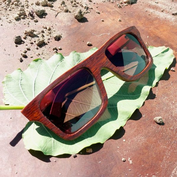 oculos de sol de madeira leaf eco beagle jacaranda